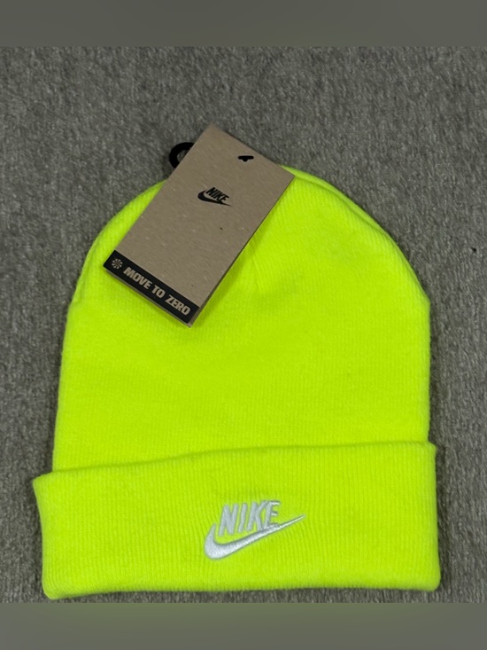 Nike Other - Nike Kids Neon Lime Beanie Hat with Embroidered Logo